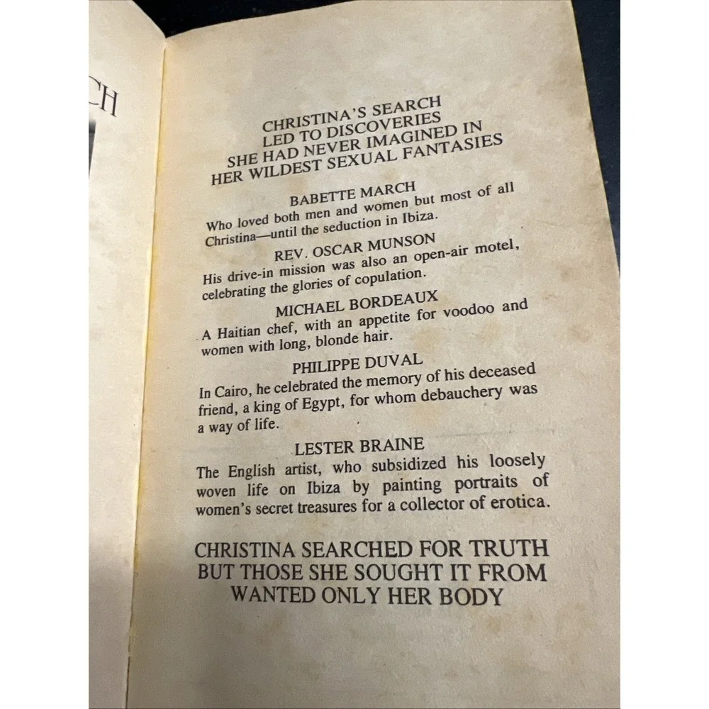 Christian's Search By Blakely St James Vtg Erotica 1978 Playboy‎ Press